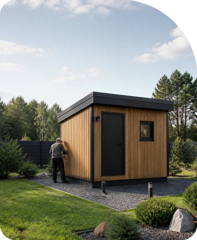 Каркасный хозблок под ключ в Приморско-Ахтарске по цене от 45621 р. | РадиДОМА-Прр